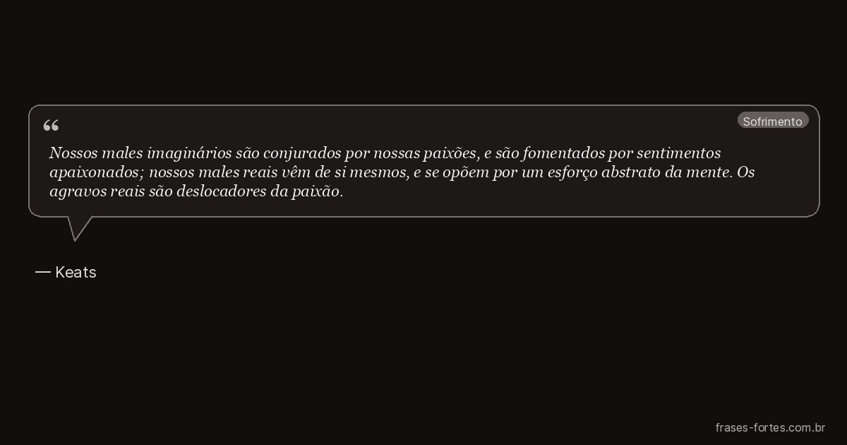 Frase de Keats