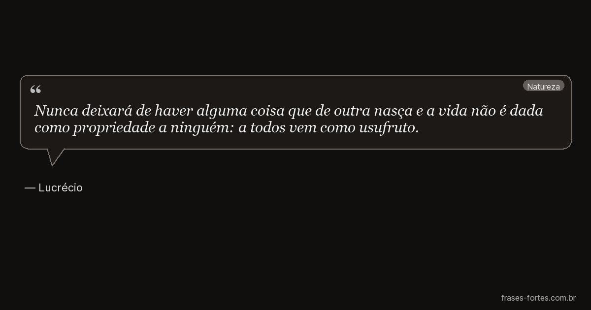 Frase de Lucrécio
