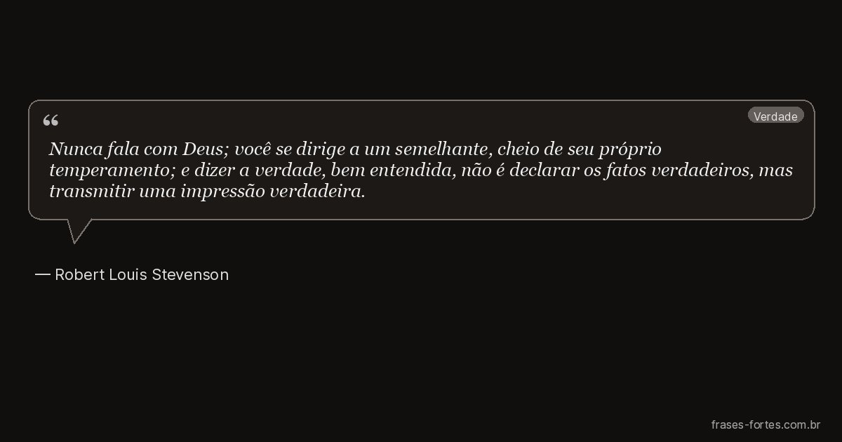 Frase de Robert Louis Stevenson