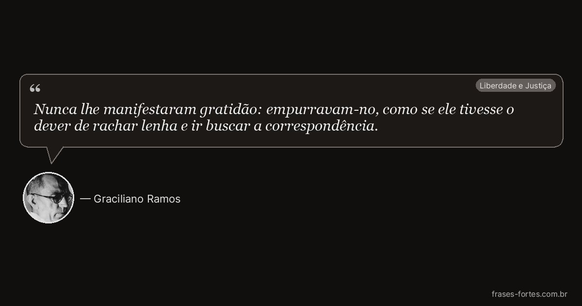 Frase de Graciliano Ramos