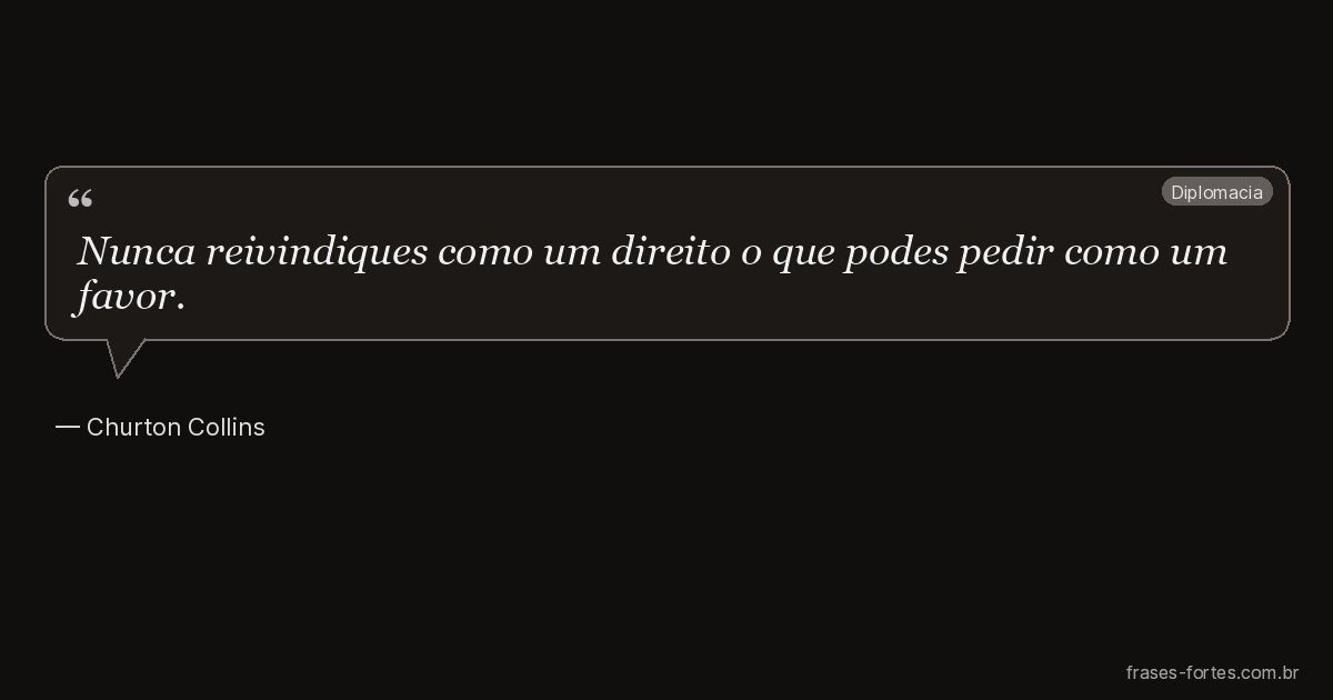 Frase de Churton Collins