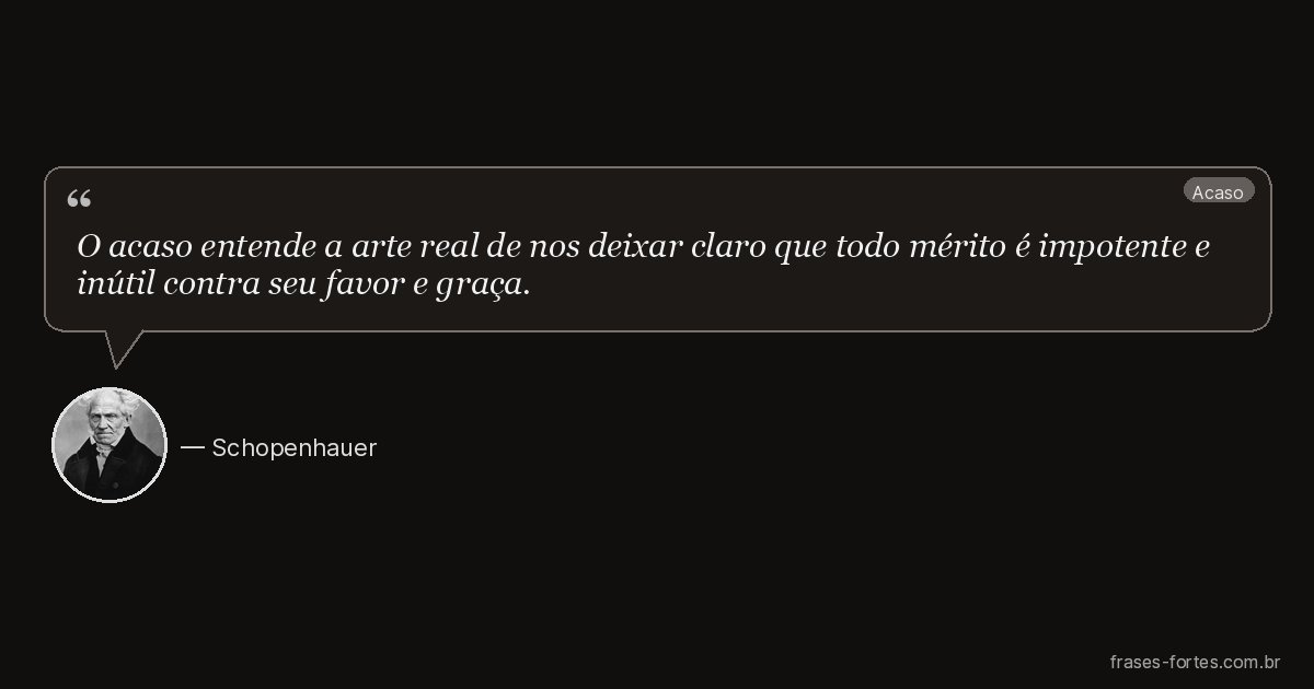 Frase de Schopenhauer