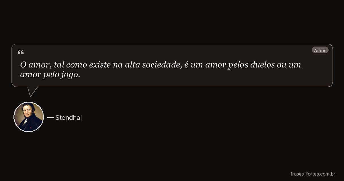 Frase de Stendhal