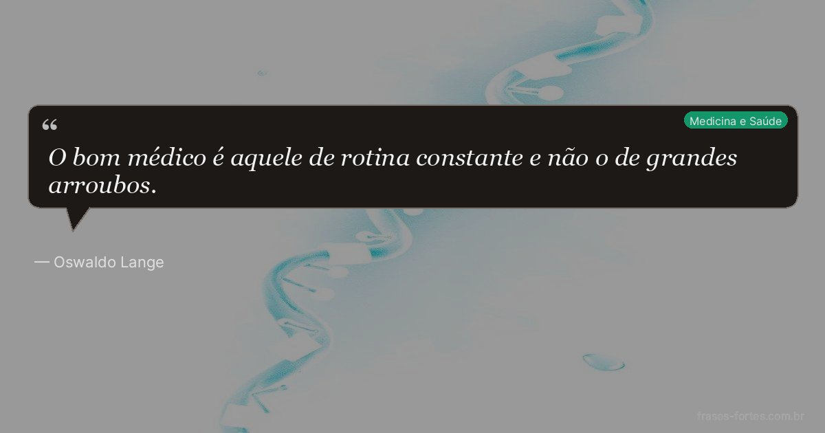 Frase de Oswaldo Lange