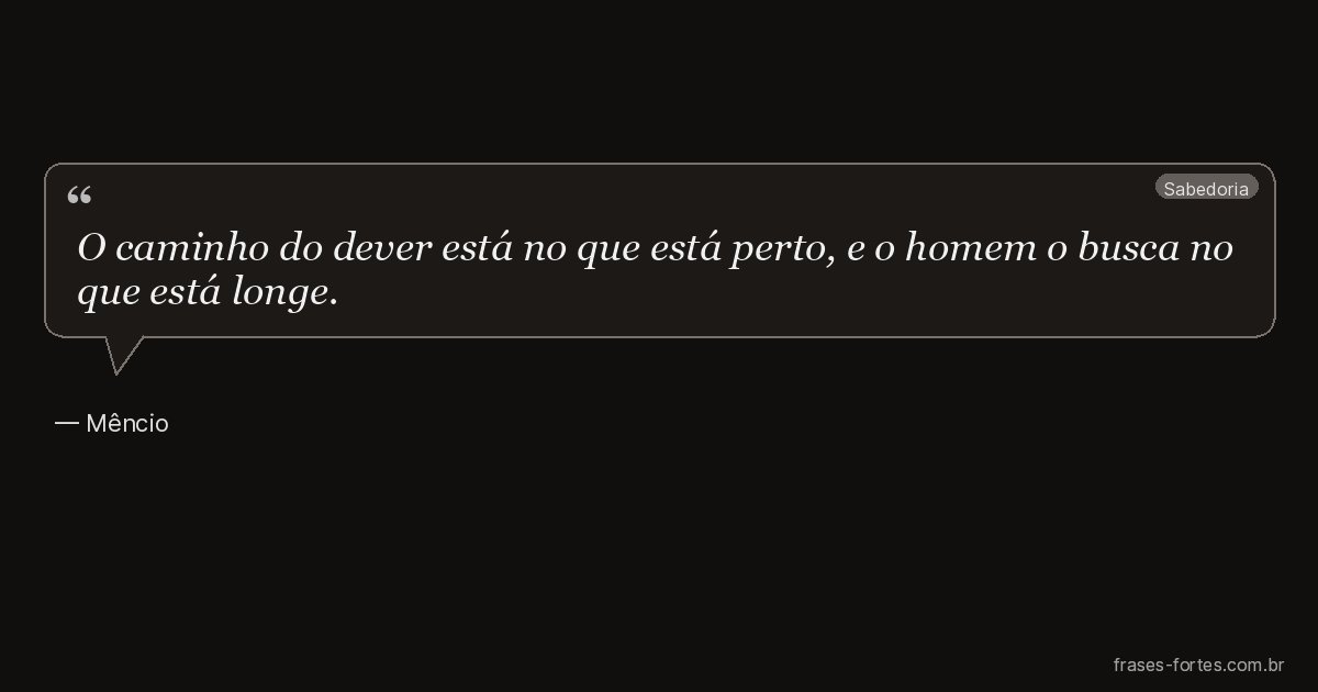 Frase de Mêncio