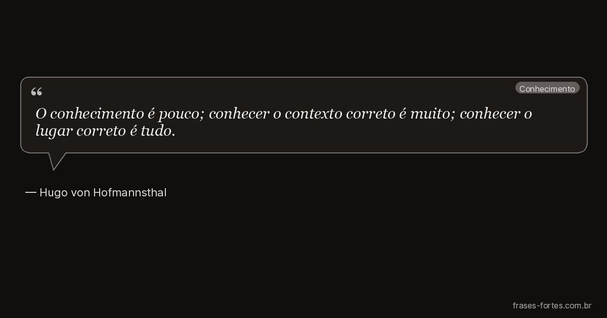 Frase de Hugo von Hofmannsthal