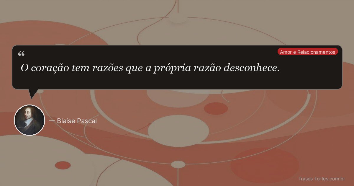 Frase de Blaise Pascal