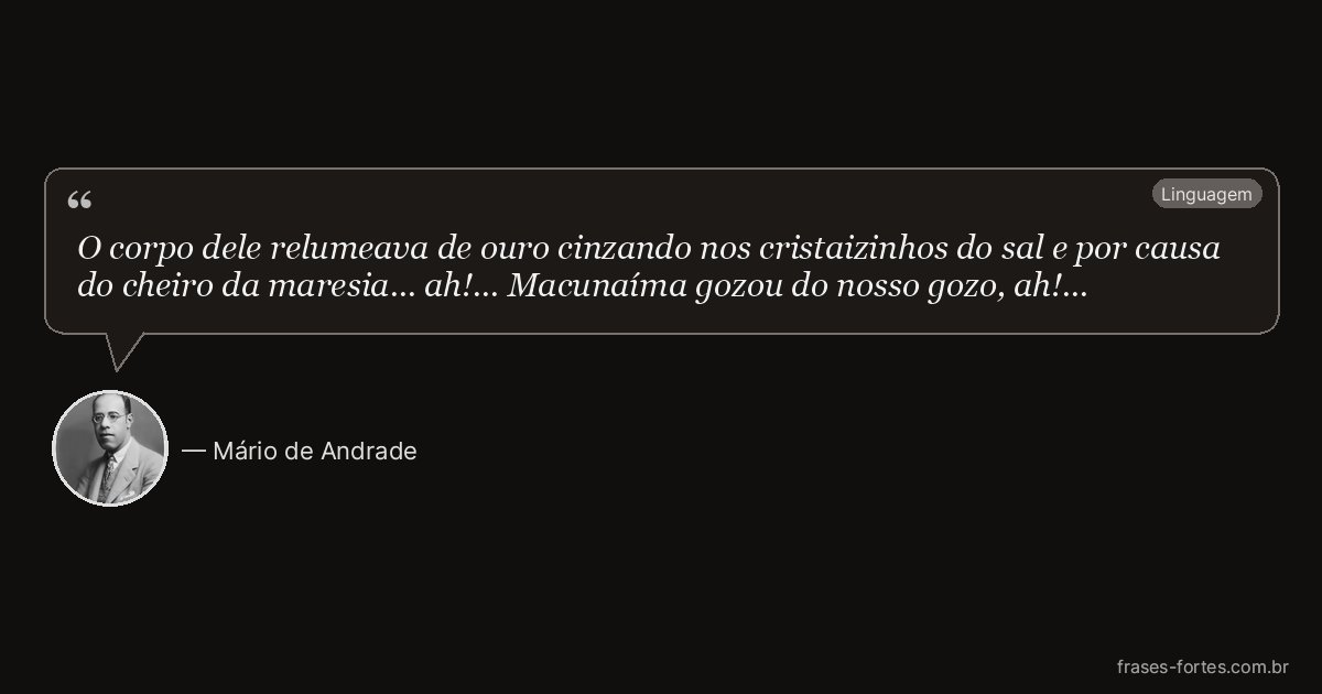 Frase de Mário de Andrade