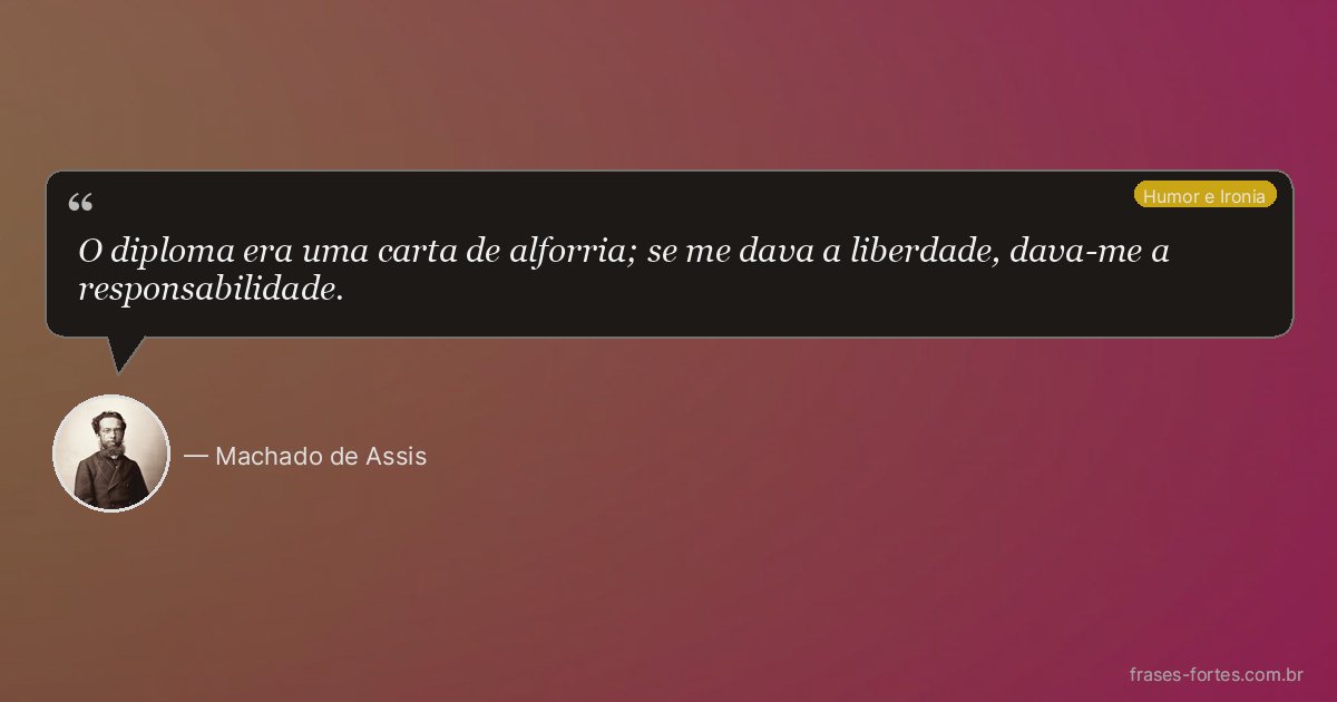 Frase de Machado de Assis