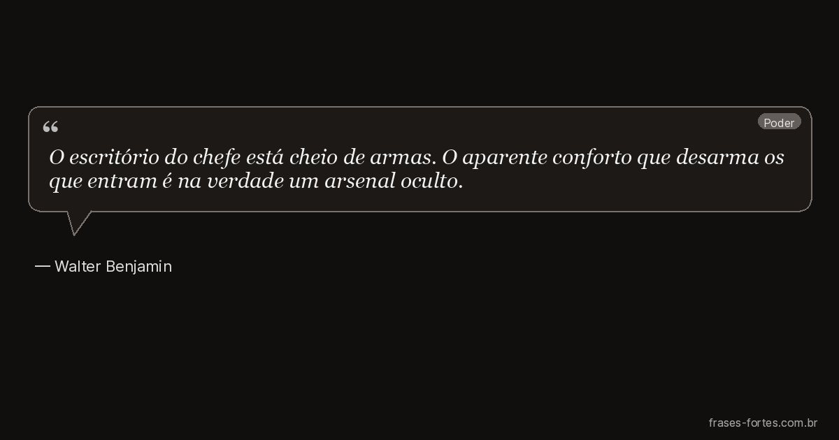 Frase de Walter Benjamin