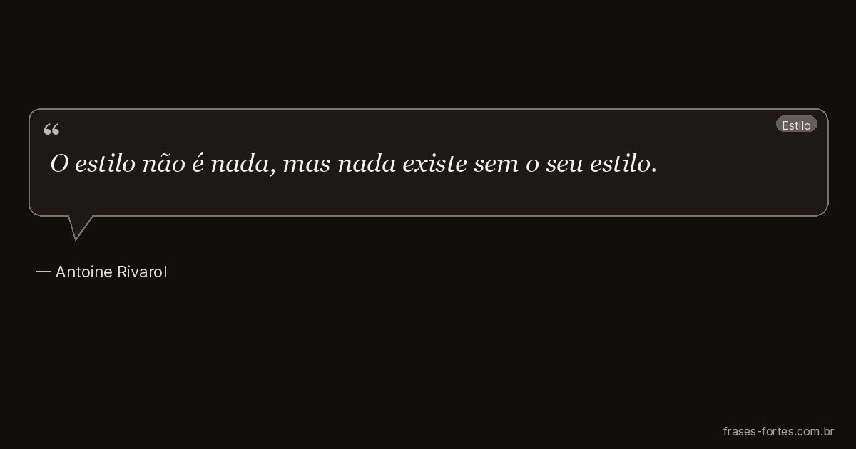 Frase de Antoine Rivarol
