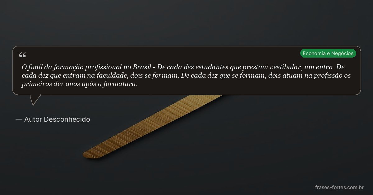 Frase de Autor Desconhecido