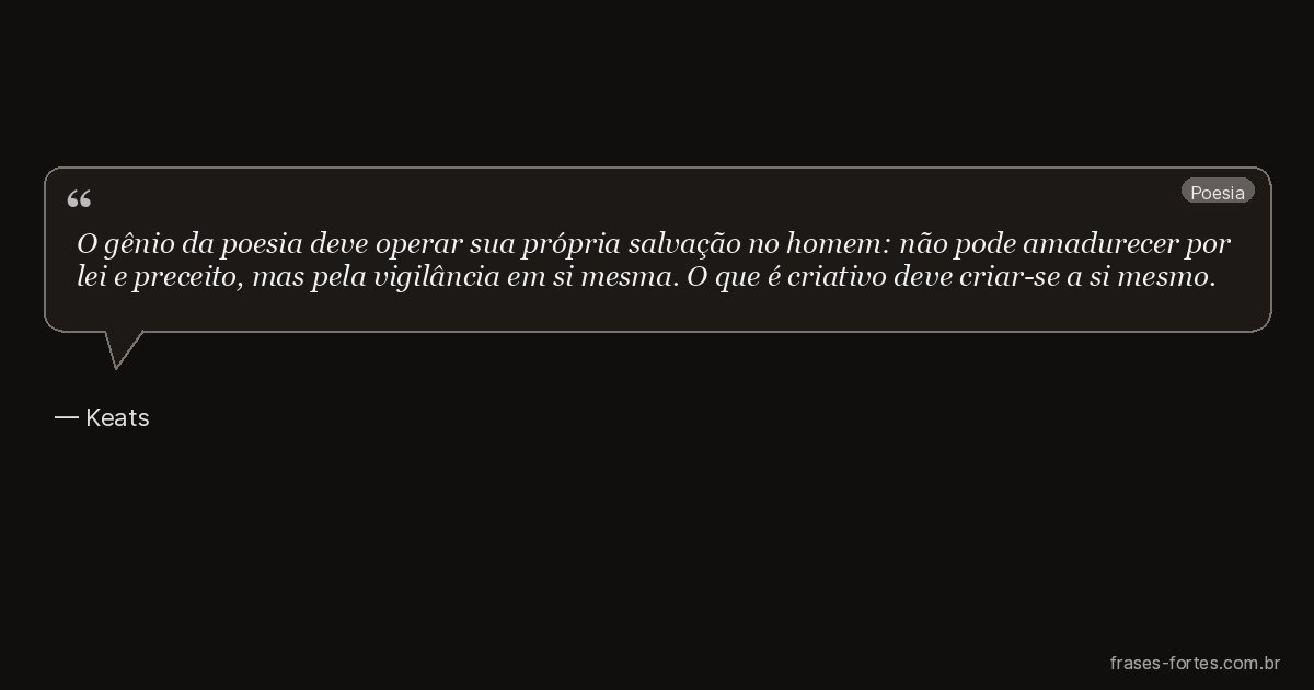 Frase de Keats