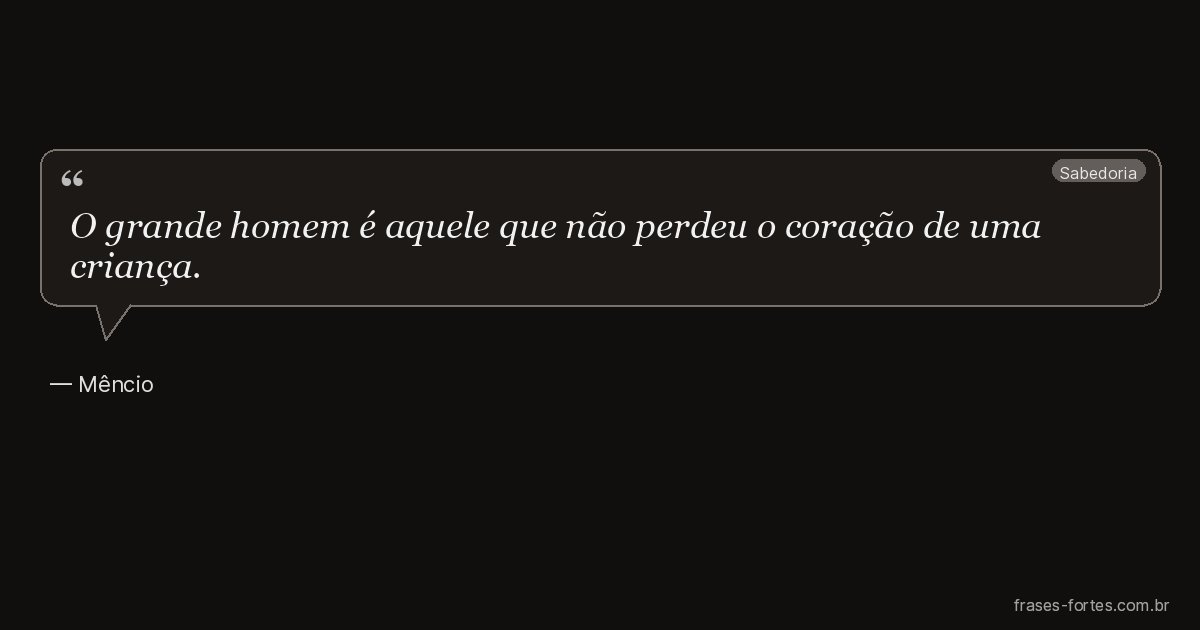 Frase de Mêncio