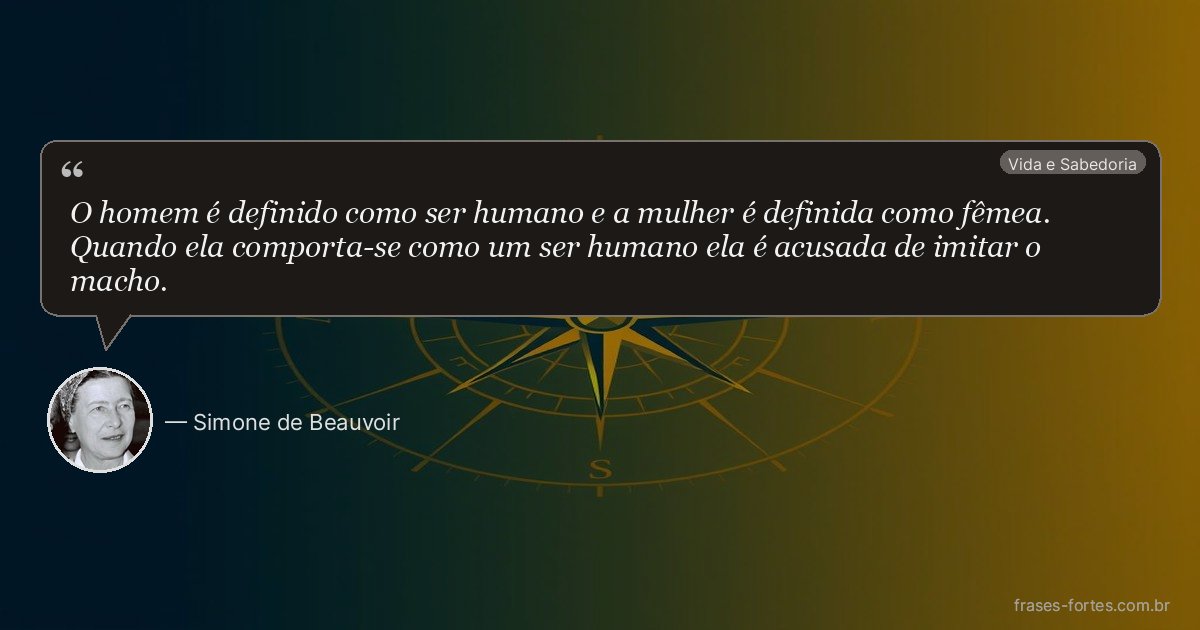 Frase de Simone de Beauvoir