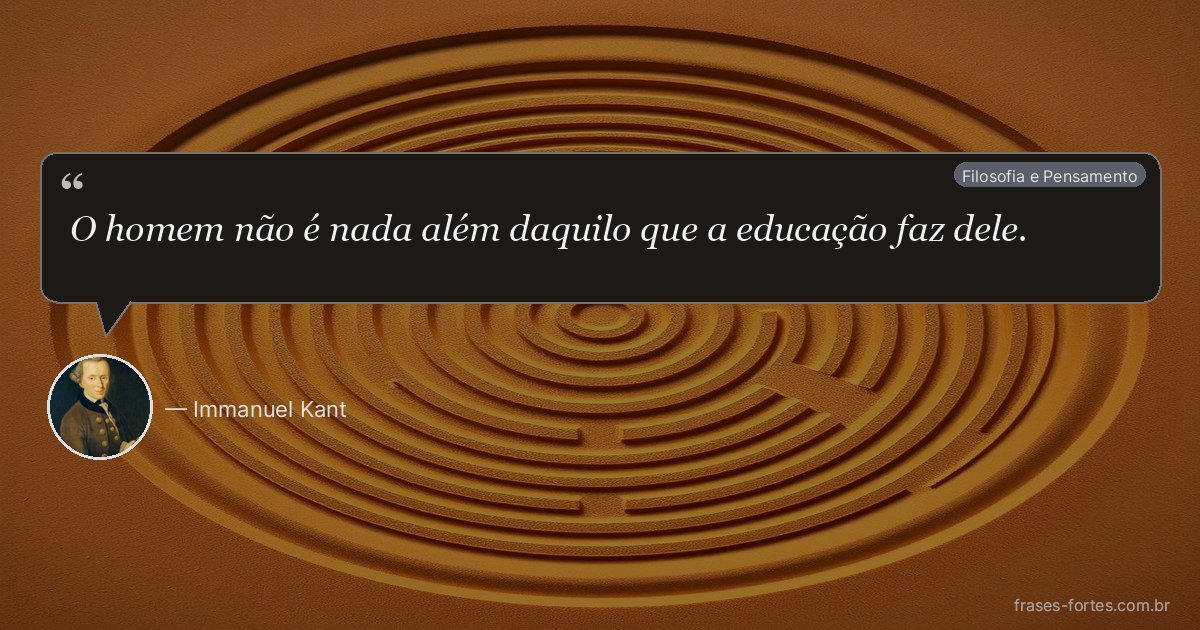 Frase de Immanuel Kant