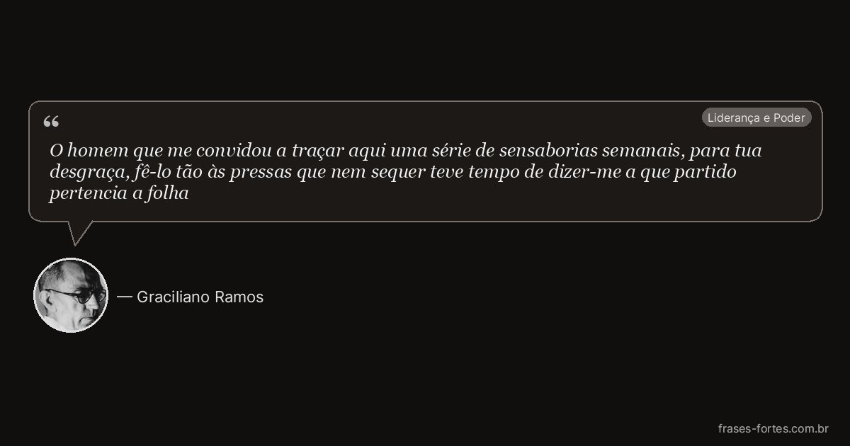 Frase de Graciliano Ramos