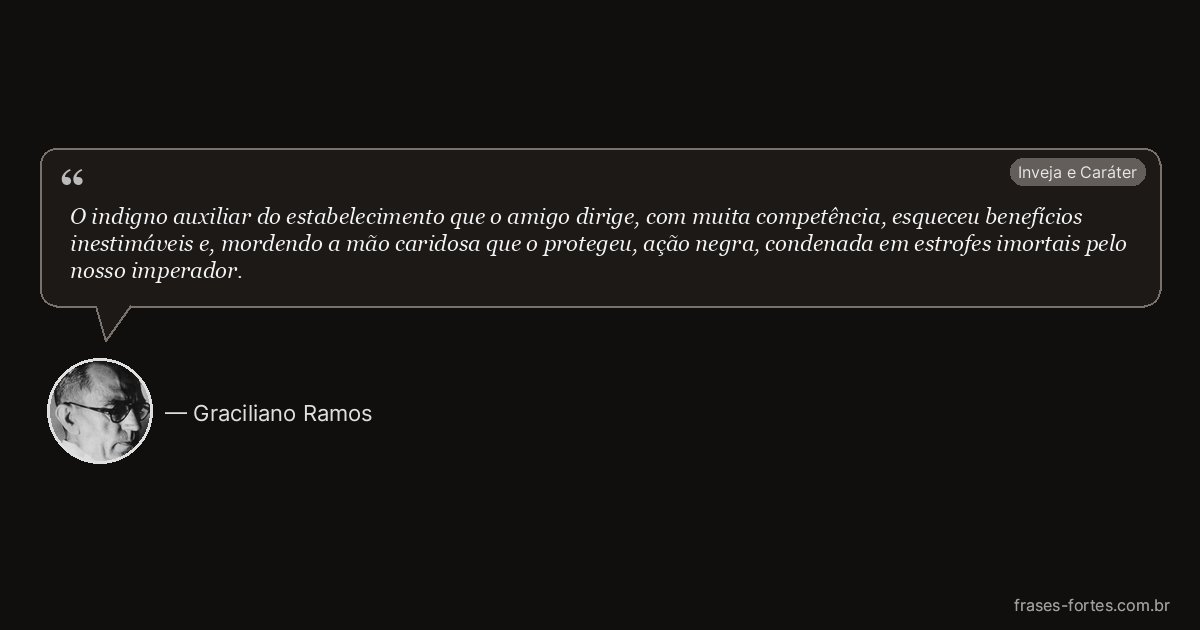Frase de Graciliano Ramos