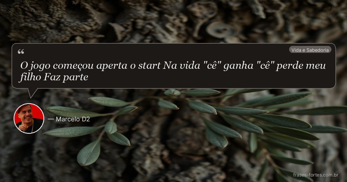 Frase de Marcelo D2