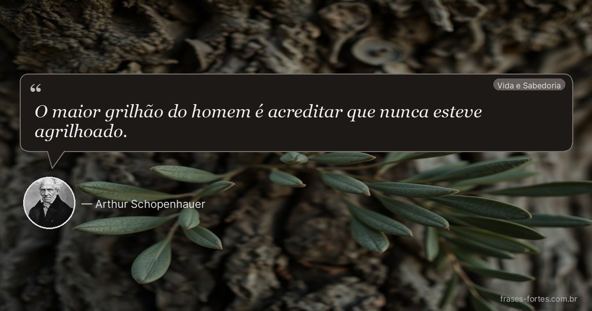 Frase de Arthur Schopenhauer