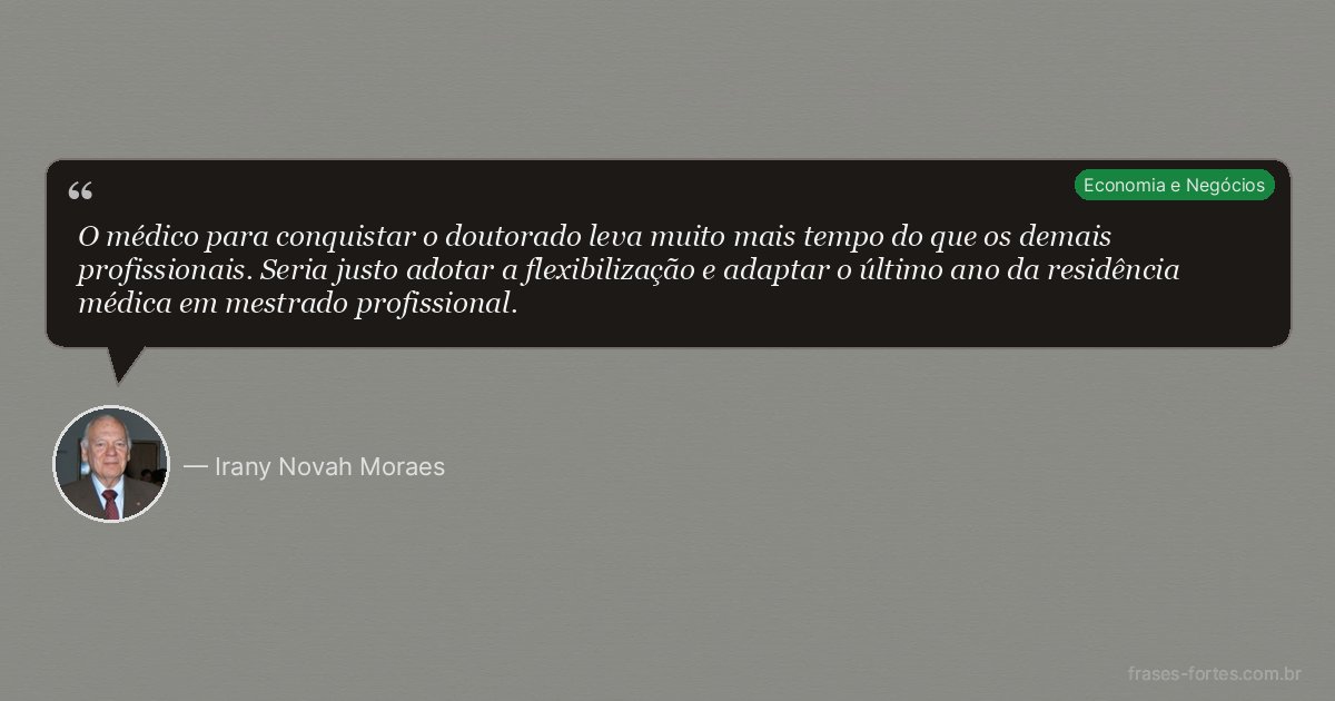 Frase de Irany Novah Moraes