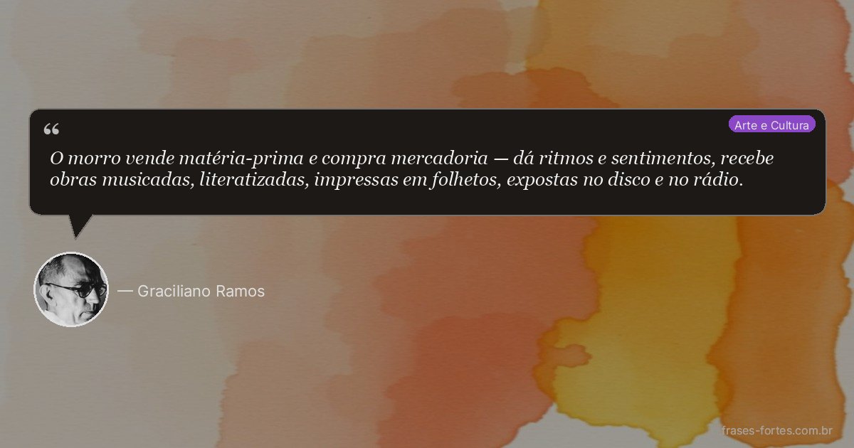 Frase de Graciliano Ramos