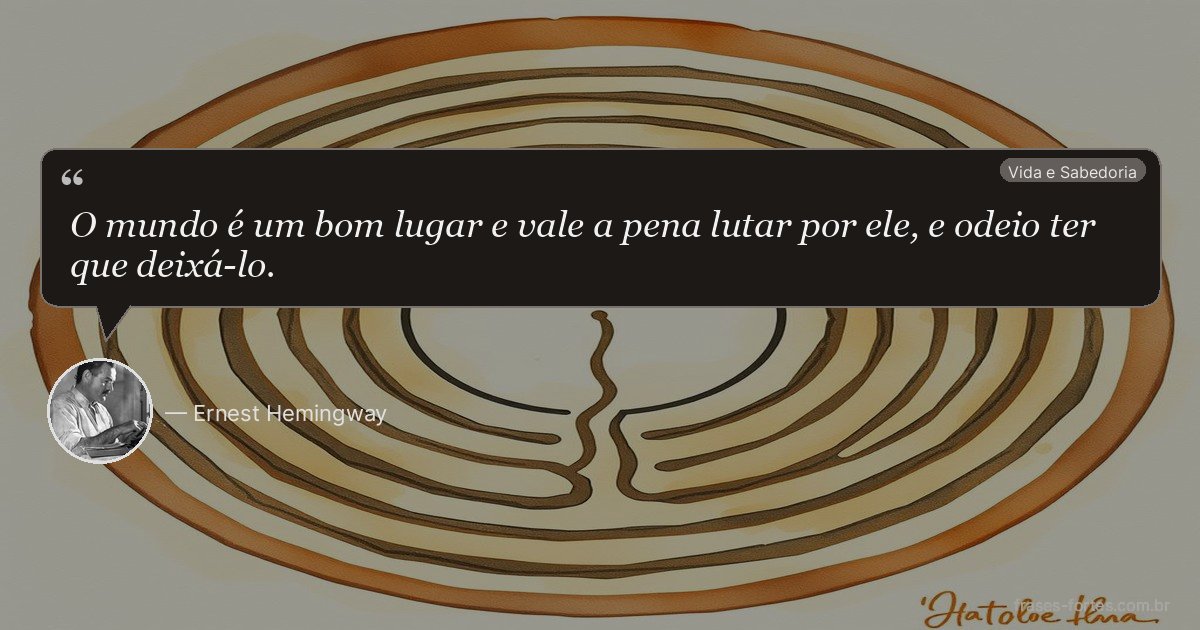 Frase de Ernest Hemingway