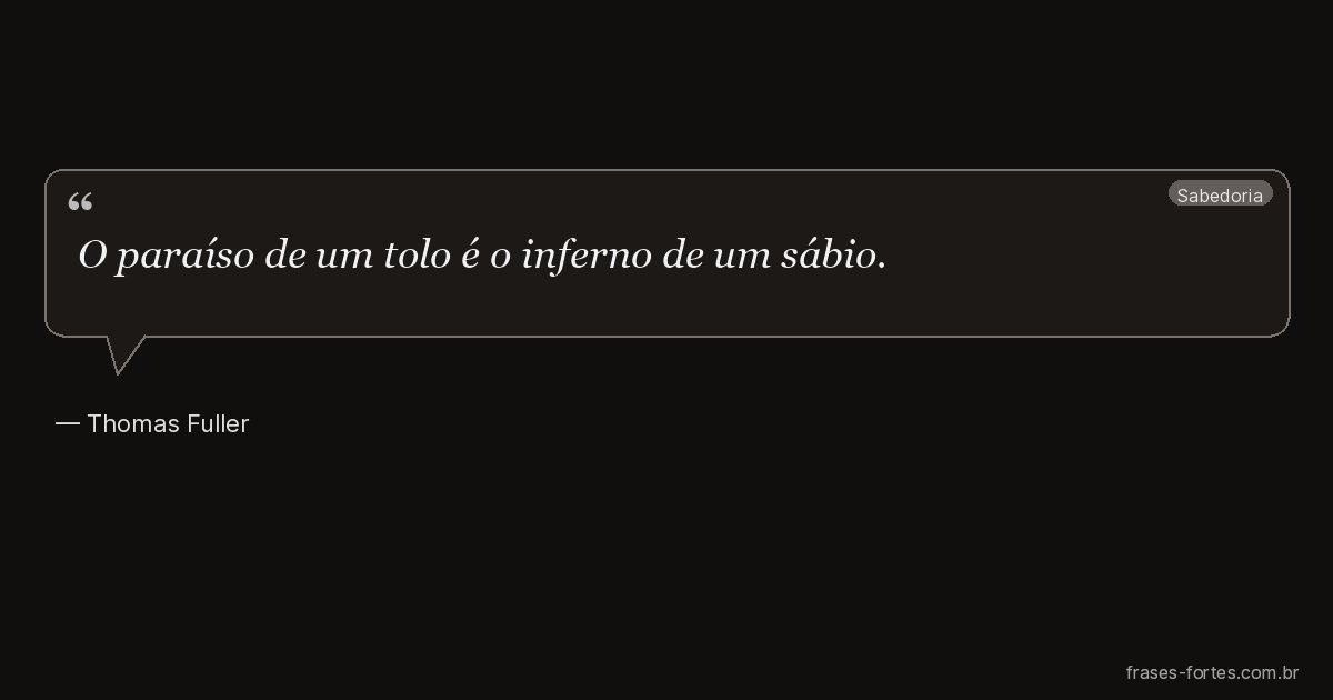 Frase de Thomas Fuller
