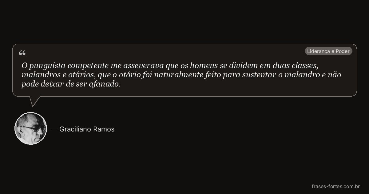 Frase de Graciliano Ramos