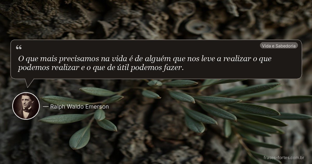 Frase de Ralph Waldo Emerson