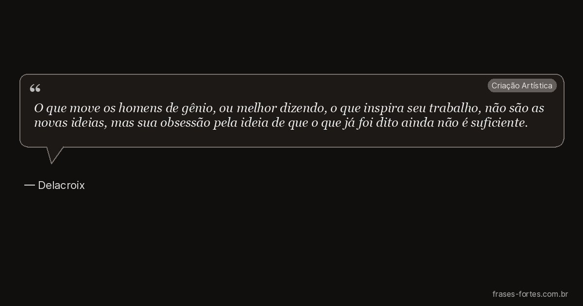 Frase de Delacroix