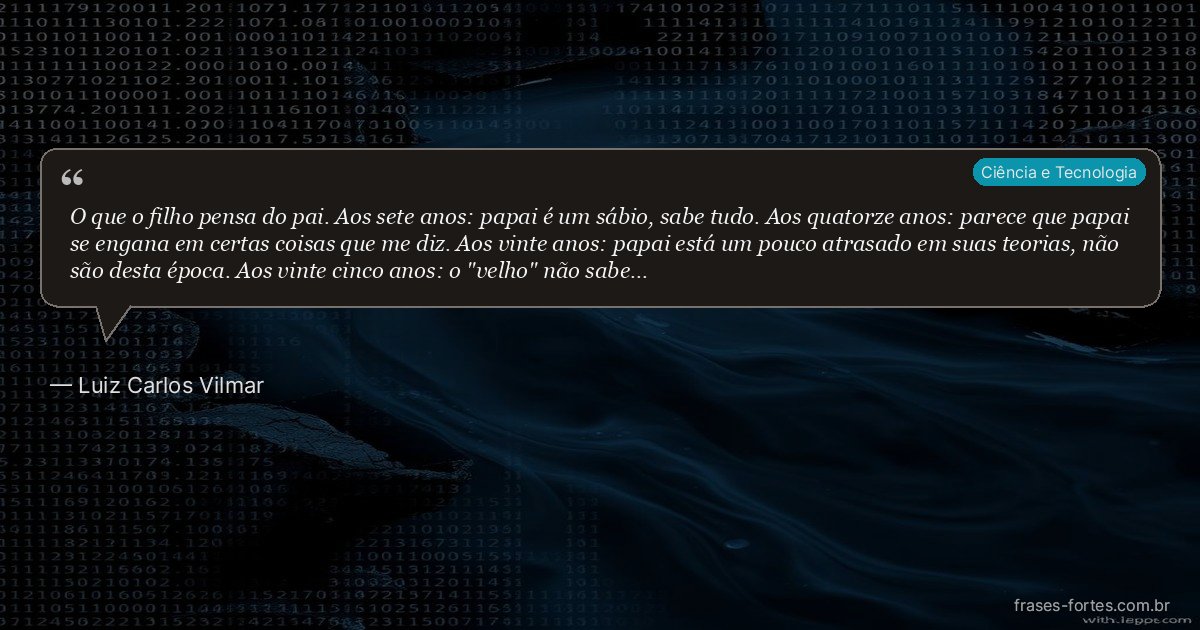 Frase de Luiz Carlos Vilmar