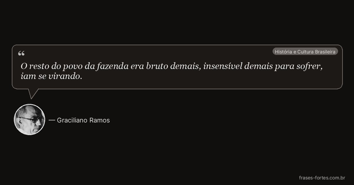Frase de Graciliano Ramos