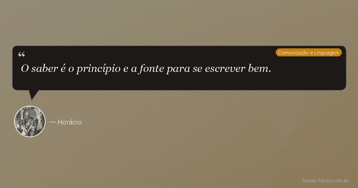 Frase de Horácio