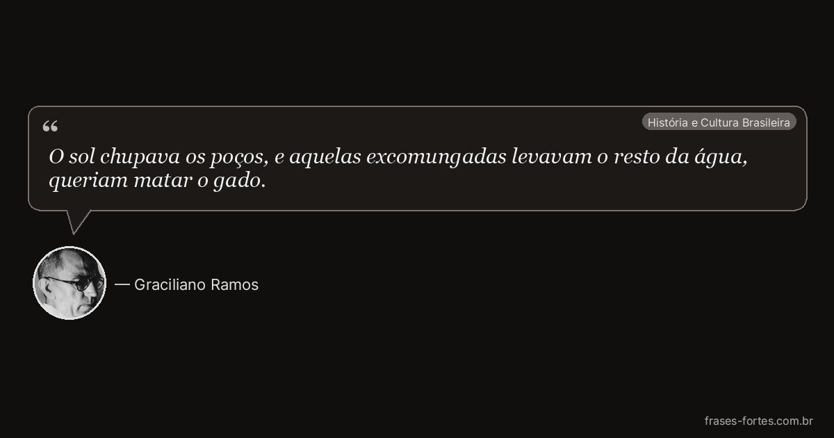 Frase de Graciliano Ramos