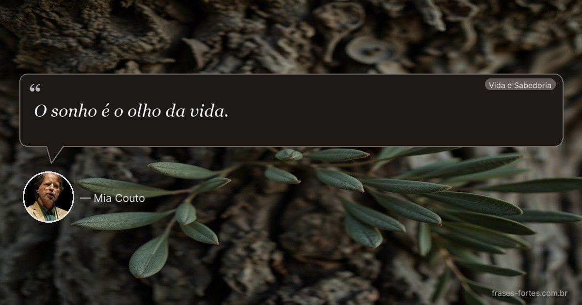 Frase de Mia Couto