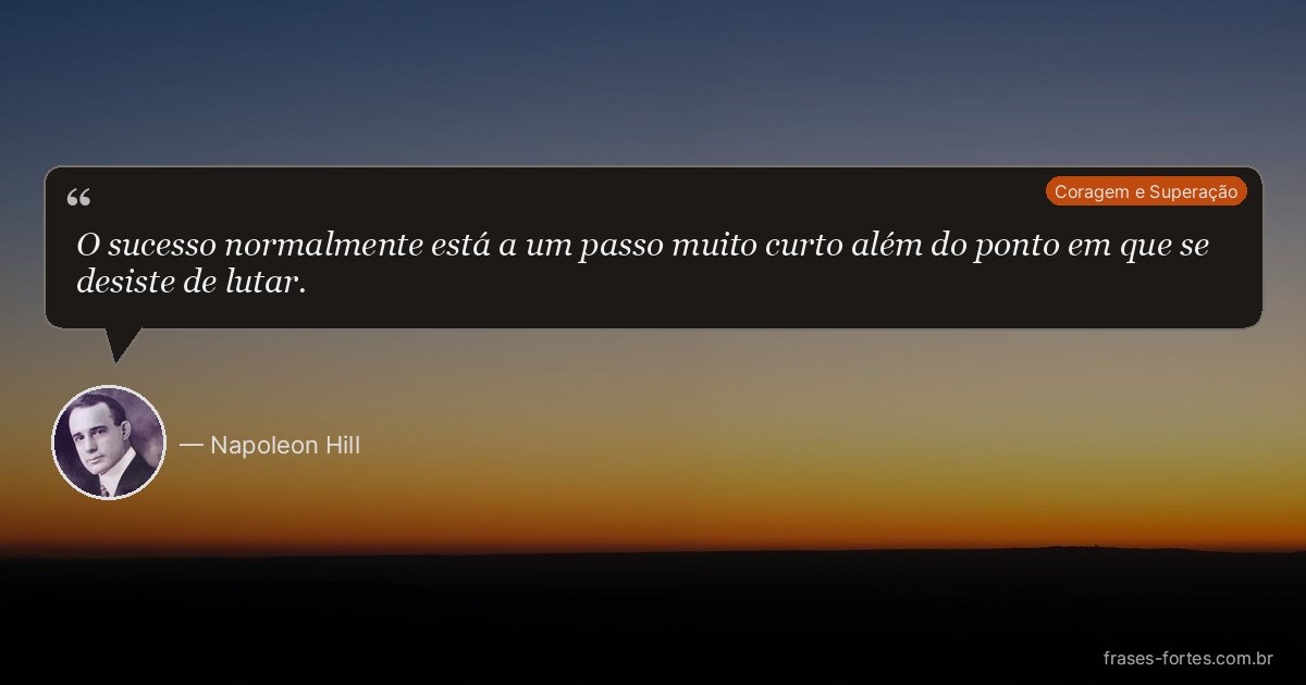 Frase de Napoleon Hill