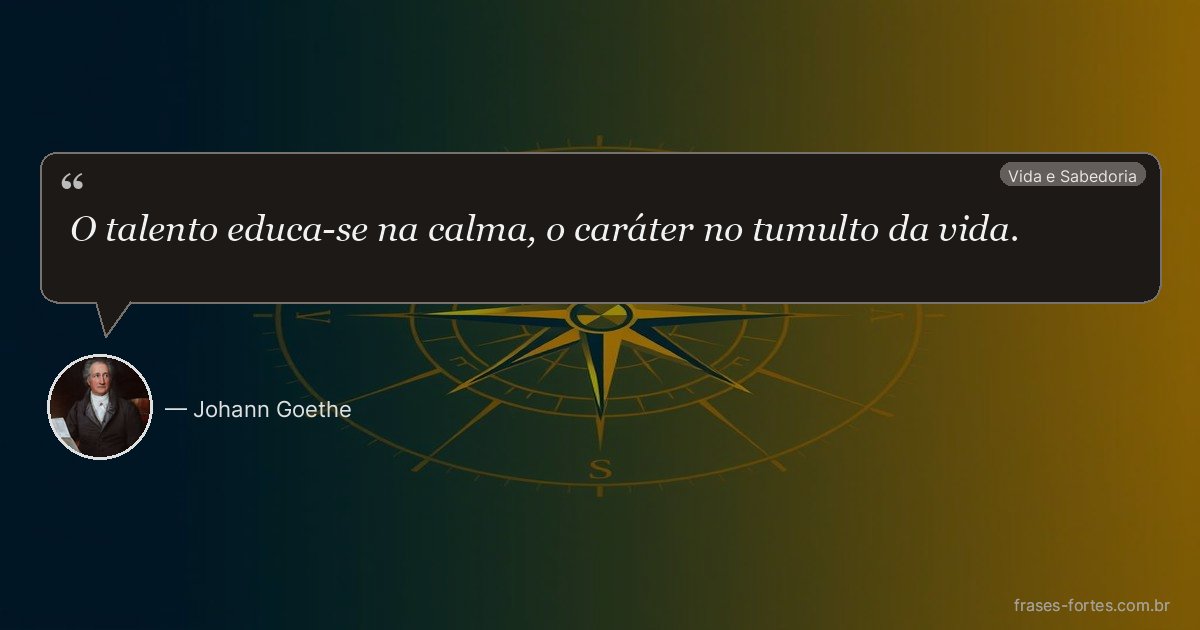 Frase de Johann Goethe