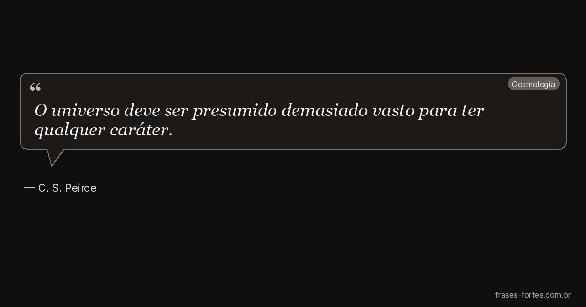 Frase de C. S. Peirce