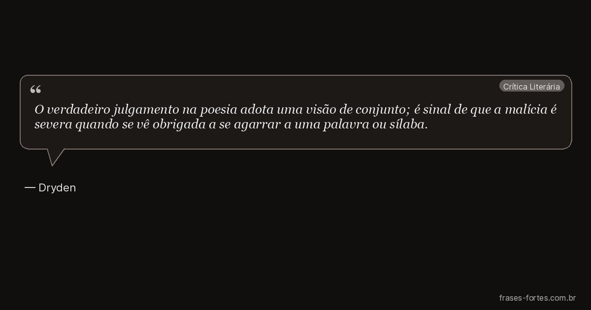 Frase de Dryden