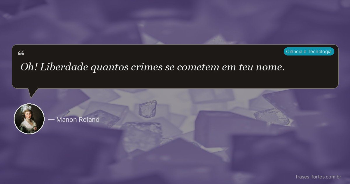 Frase de Manon Roland