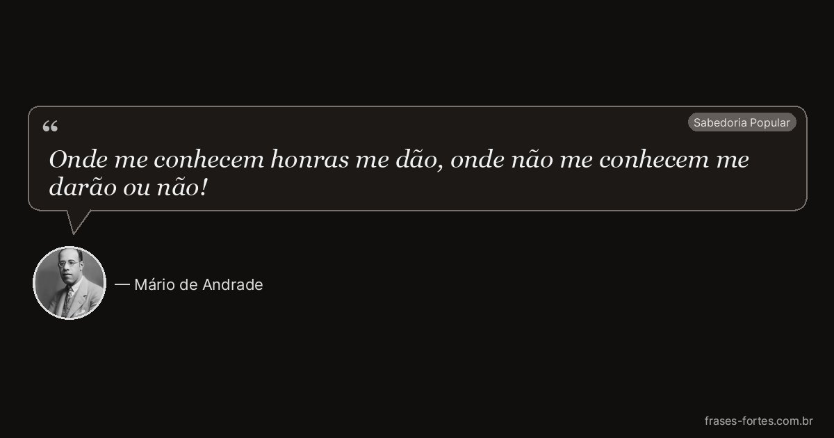 Frase de Mário de Andrade