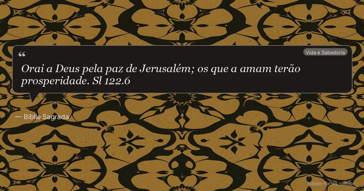 Frase de Bíblia Sagrada