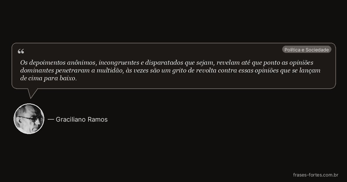 Frase de Graciliano Ramos