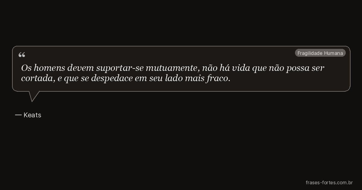 Frase de Keats