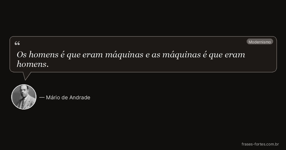 Frase de Mário de Andrade