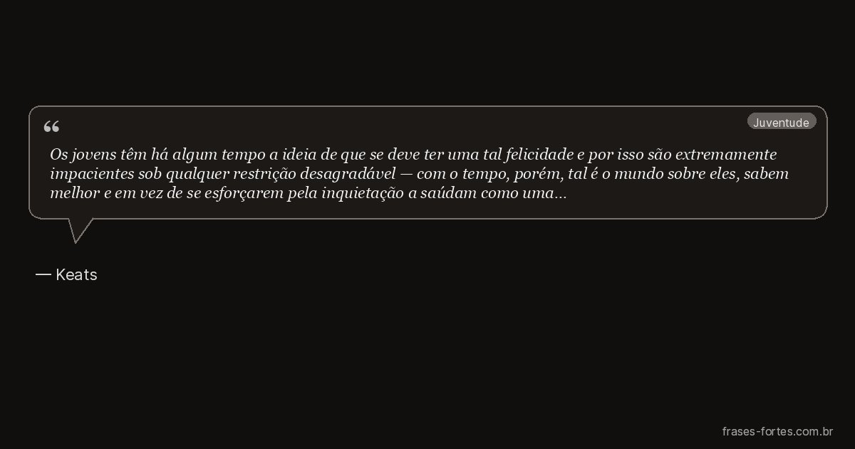 Frase de Keats