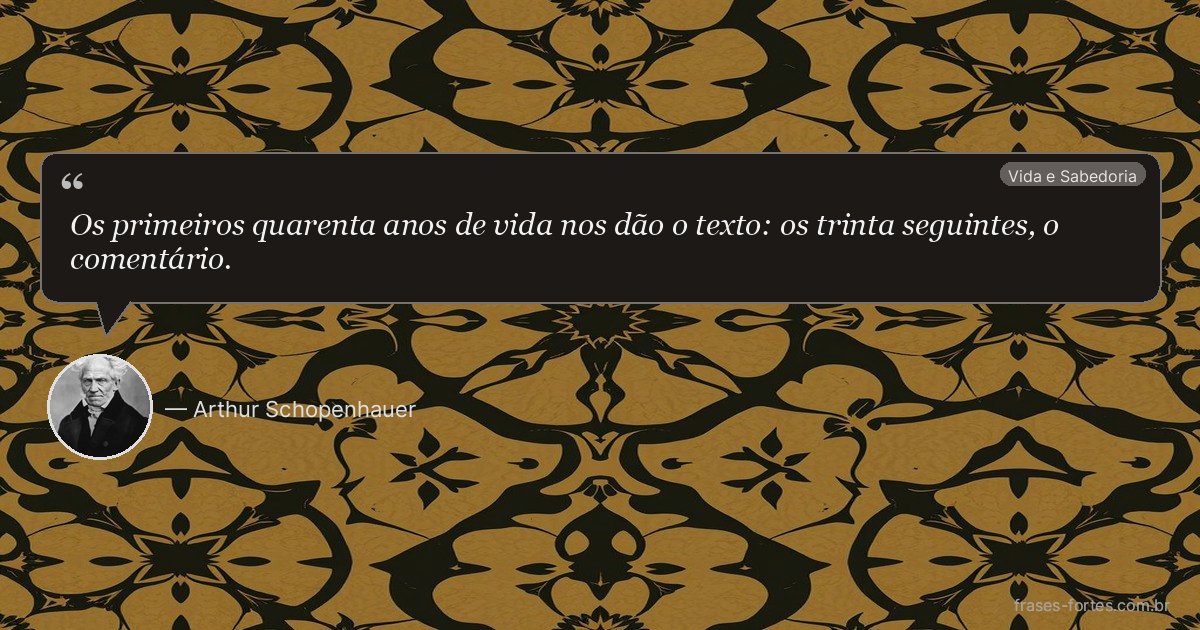 Frase de Arthur Schopenhauer