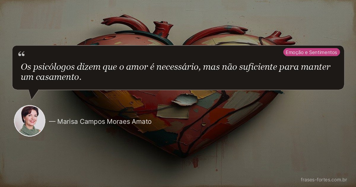Frase de Marisa Campos Moraes Amato