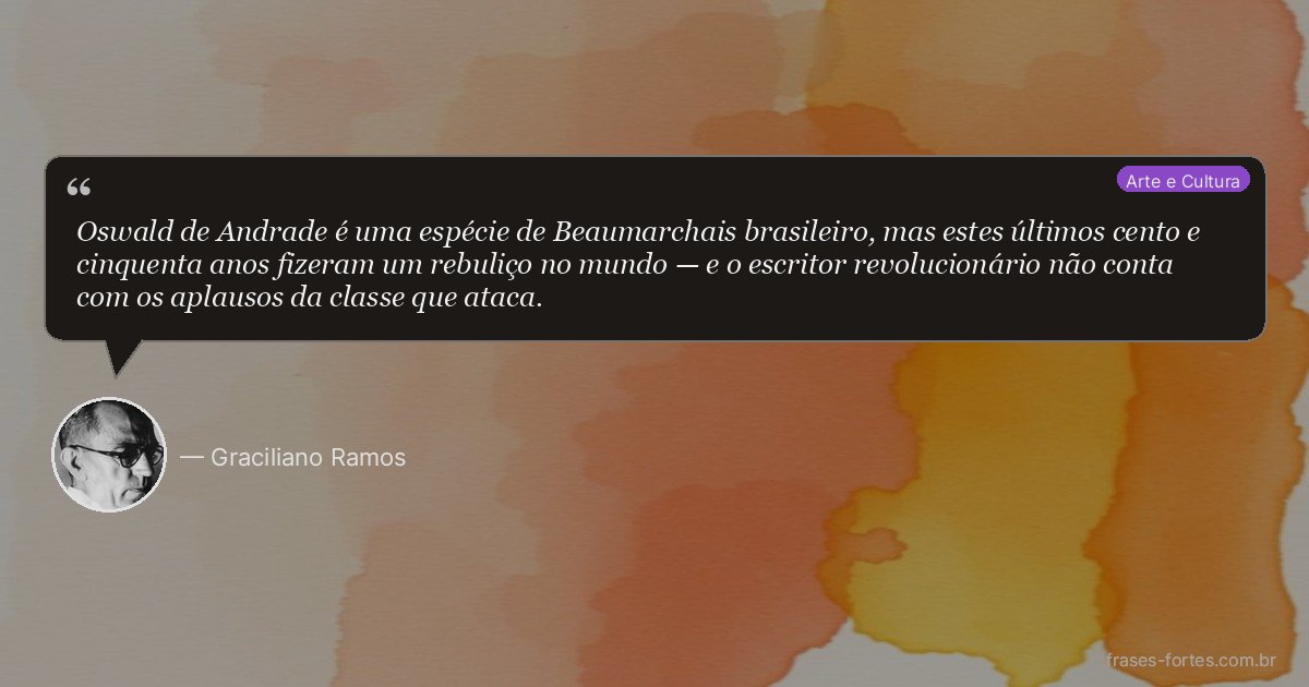 Frase de Graciliano Ramos